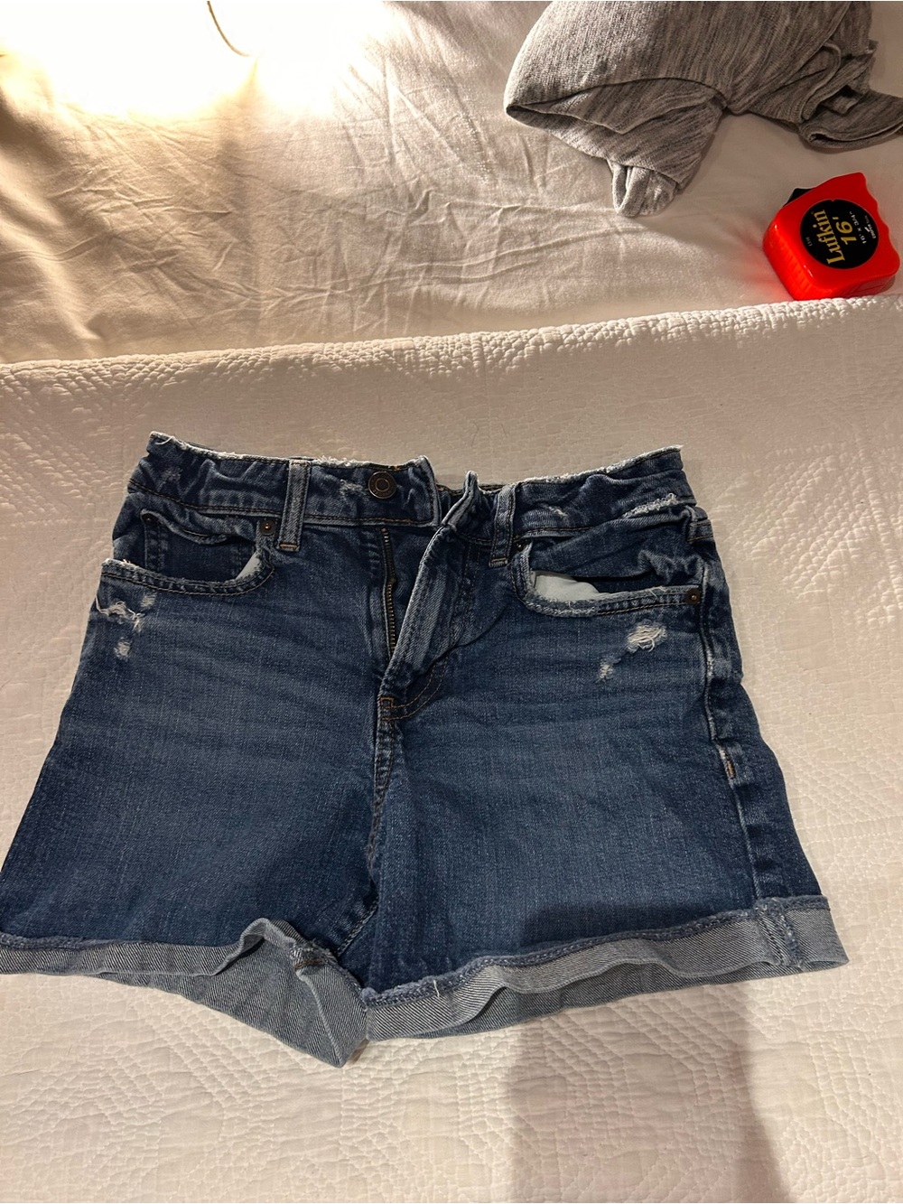 GAP Dark Blue Denim Kids' Rolled Hem Shorts